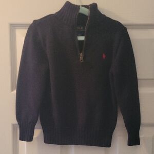 Polo by Ralph Lauren Men's Dark Blue Zip-Up Sweater